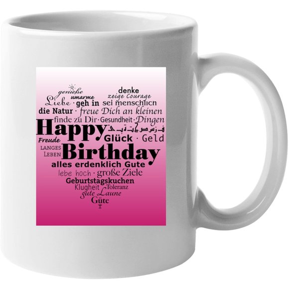 Lillieloretta Kitchen Pink Heart Happy Birthday Mug Poshmark